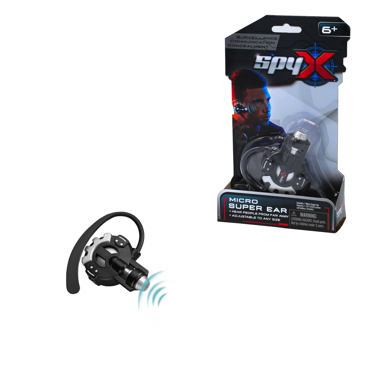 SpyX / Micro Sonic Listener - Spy Toy Listening Device with Over-the-Ear Design. A Perfect hands free addition for your spy gear collection!